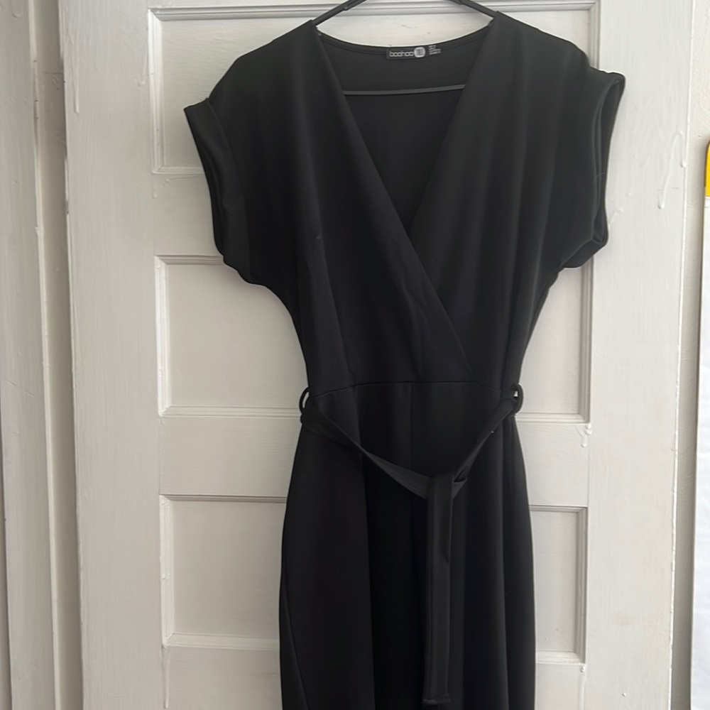 Boohoo Tall Black one piece jumpsuit